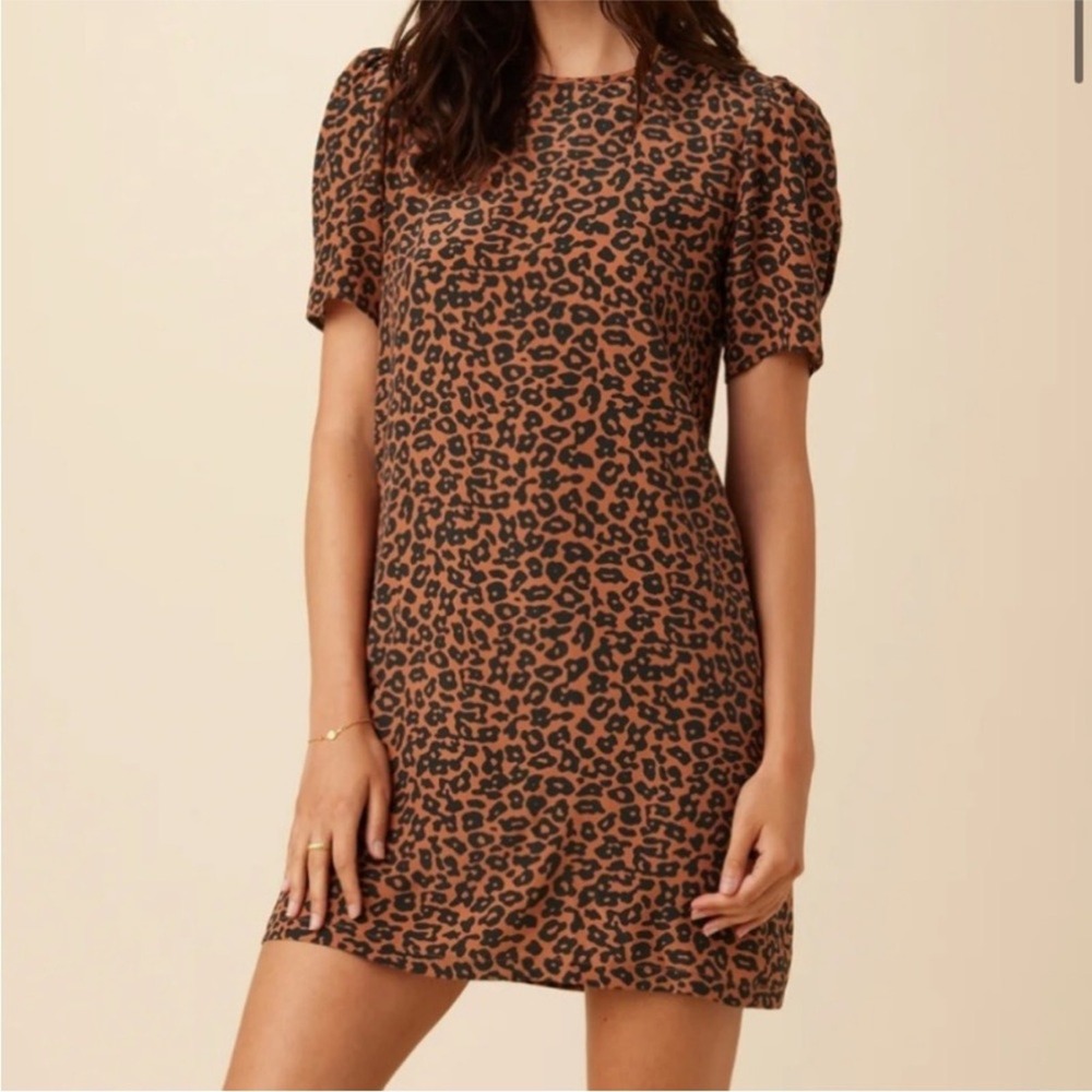 Amour Vert "Darla" Washable Silk Mini Shift Dress NWT small‎